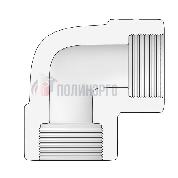 Отвод резьбовой 90° 2 1/2 DN 65  THRD NPT-F ASTM A105 ASME B16.11 - фото 2