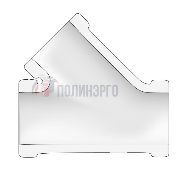  Тройник косой 45° нержавеющий 8" SCH STD (219,1х8,18) BW - фото 2