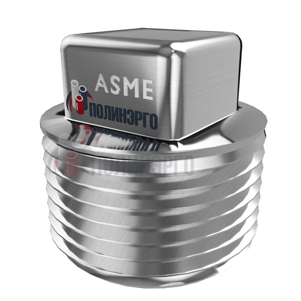 Каталог Пробка четырехгранная нержавеющая 3" NPT-M ASME B16.11