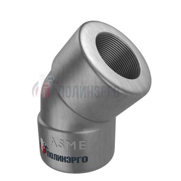 Каталог Отвод резьбовой 45° 1 1/2" CL2000 NPT-F ASME B16.11